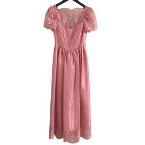 Vintage 60s Pink Lace Dress XS/Small